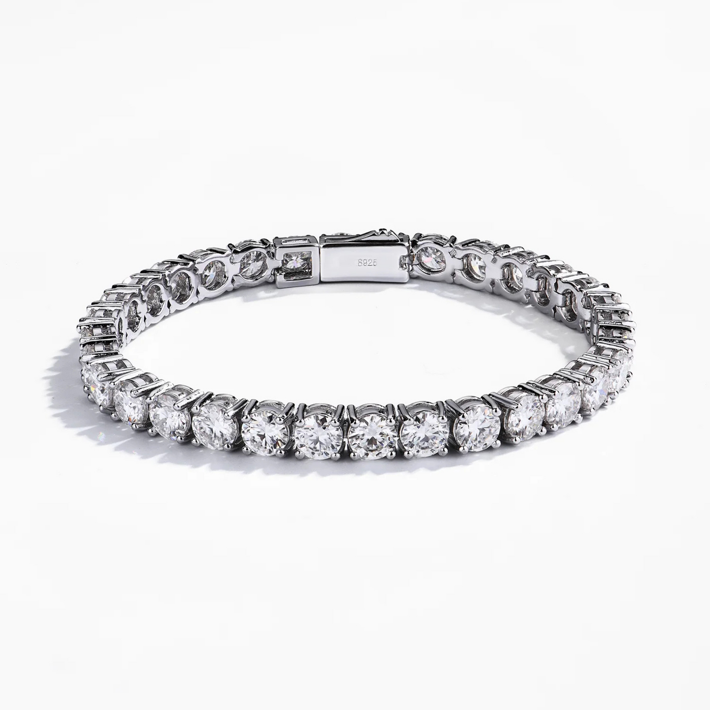 Tennis Bracelet - 5mm round-cut Moissanite