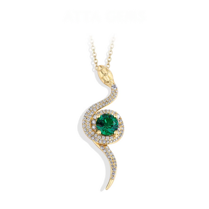 Serpentine Pendant Necklace