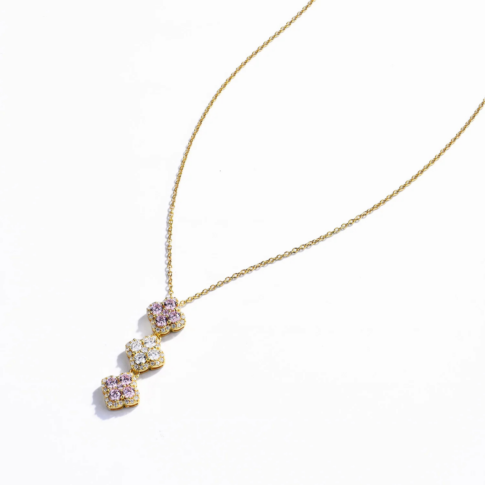 Zedarii Radiant Four-Leaf Clover Pendant Necklace