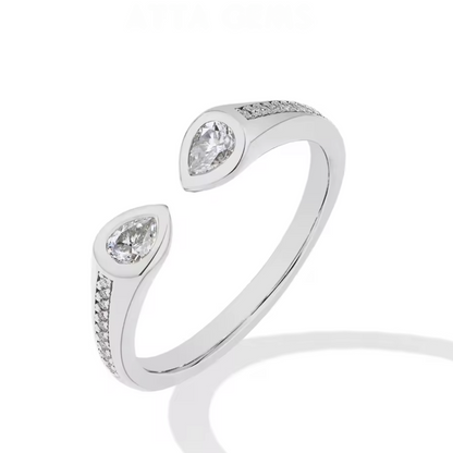 Tear Drop Open Ring