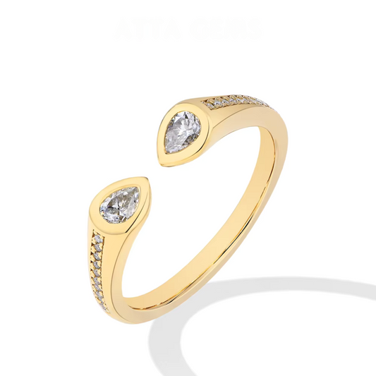 Tear Drop Open Ring