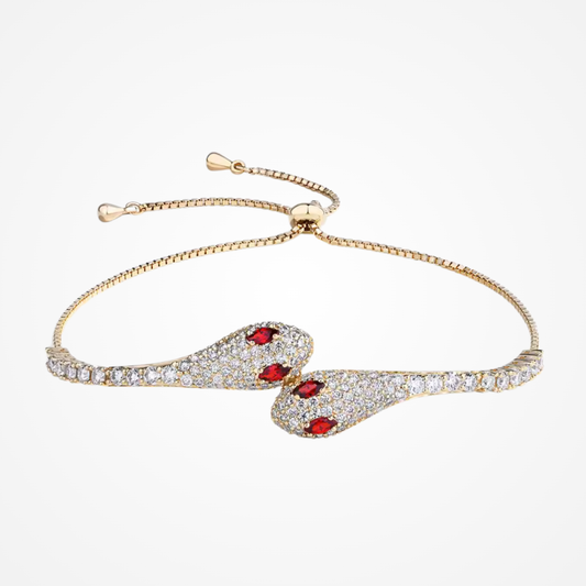 Double Serpent Head Bracelet