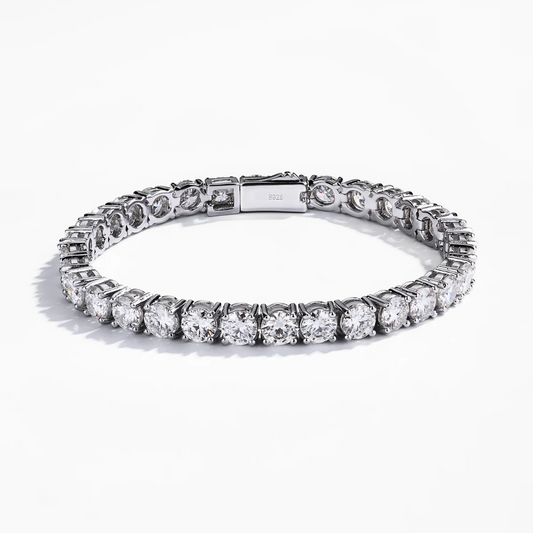 Tennis Bracelet - 5mm round-cut Moissanite