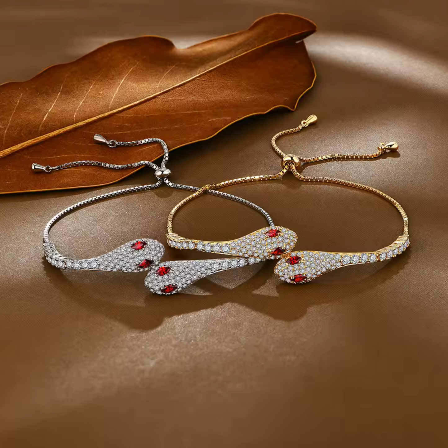 Double Serpent Head Bracelet