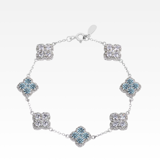 Moissanite Four-Leaf Clover Bracelet