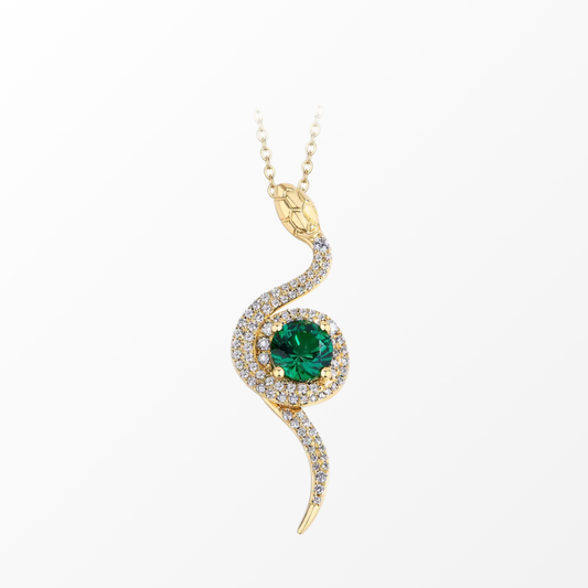 Moissanite Serpentine Pendant Necklace