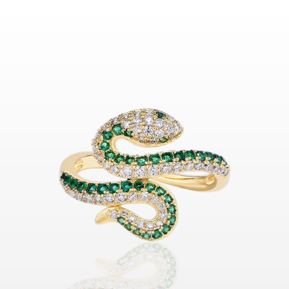 Moissanite Serpent Ring